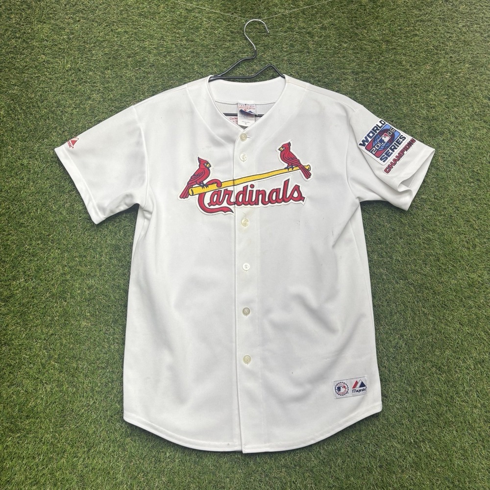 Majestic St. Louis Cardinals Jersey Mens XL 2006 World Series Stitched Eckstein